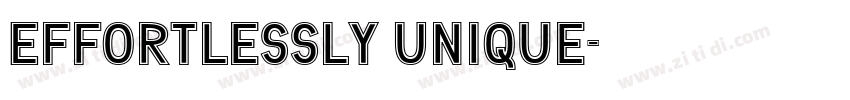 Effortlessly Unique字体转换